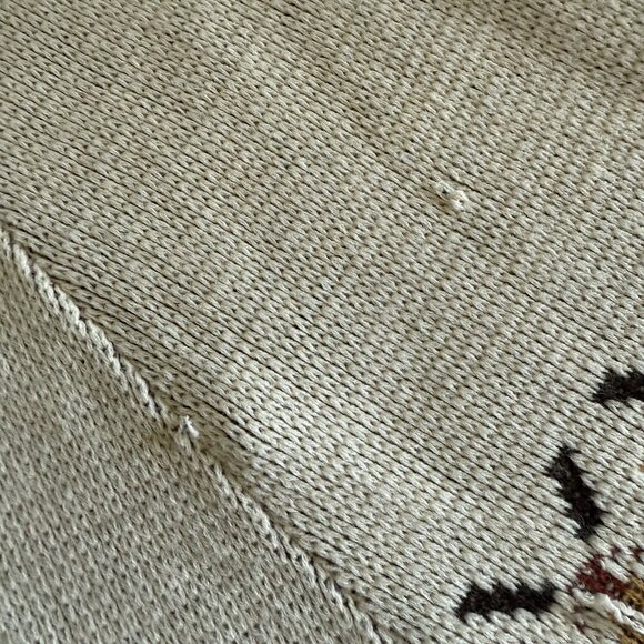 VTG 70's JC Penney Sweater Poncho Cape Women's Dutch Fall One Size Boho Academia - Picture 13 of 13